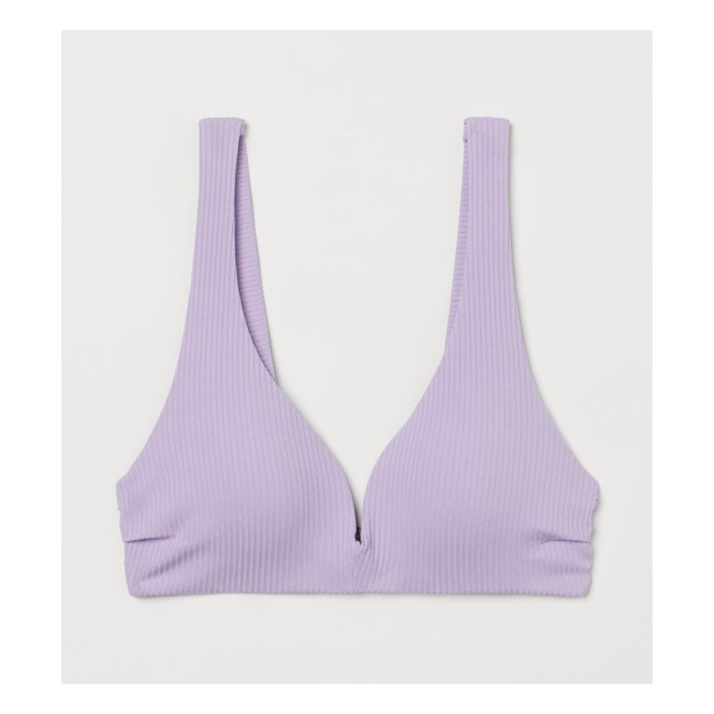 H&M Push Up Bikini Top | Adjustable Straps | Lavender | Size 12